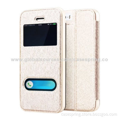Leather Cases for iPhone 5S with Silk Texture, PU Leather Material